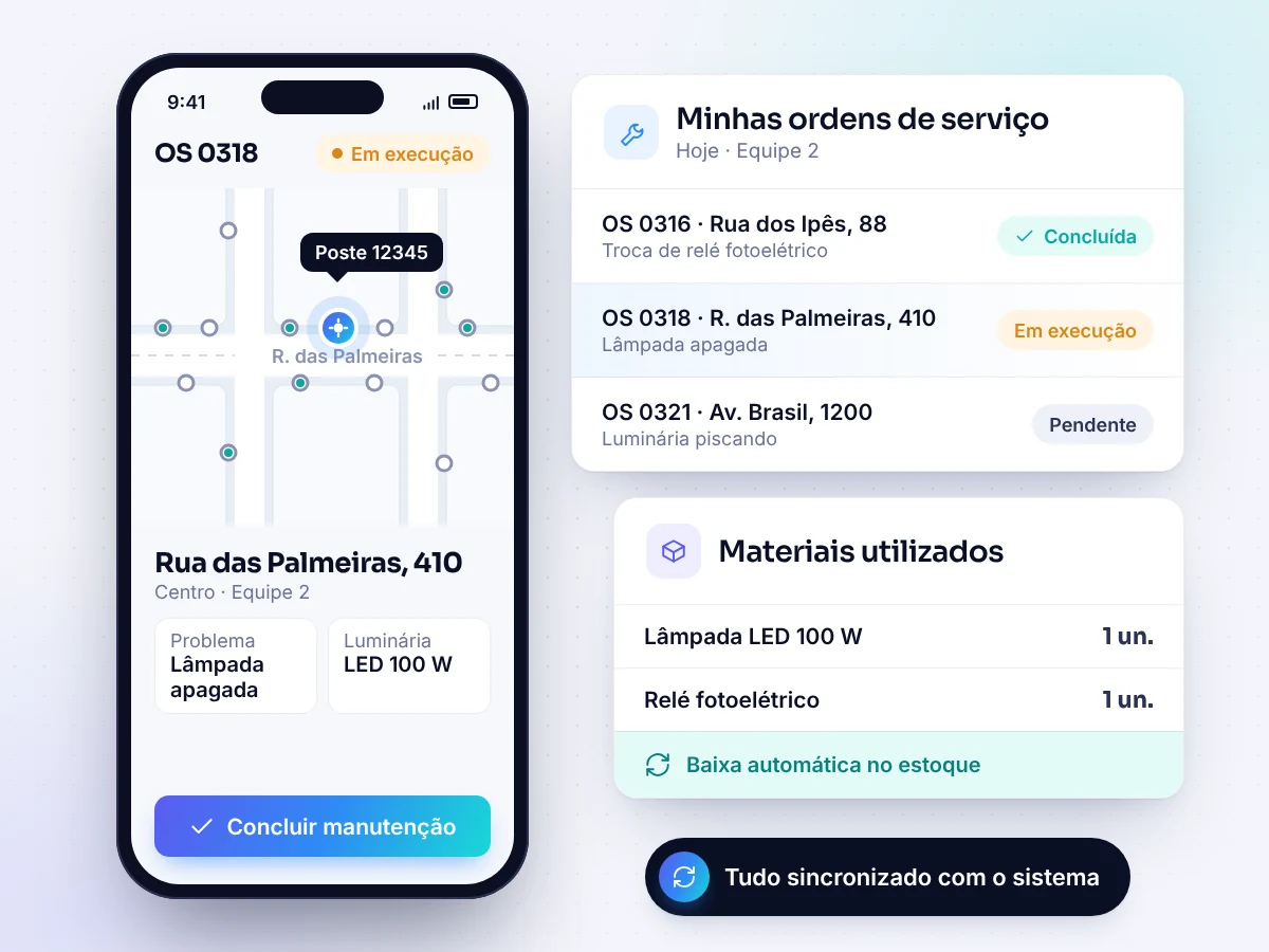 App Técnico Iluminação (ilustração)