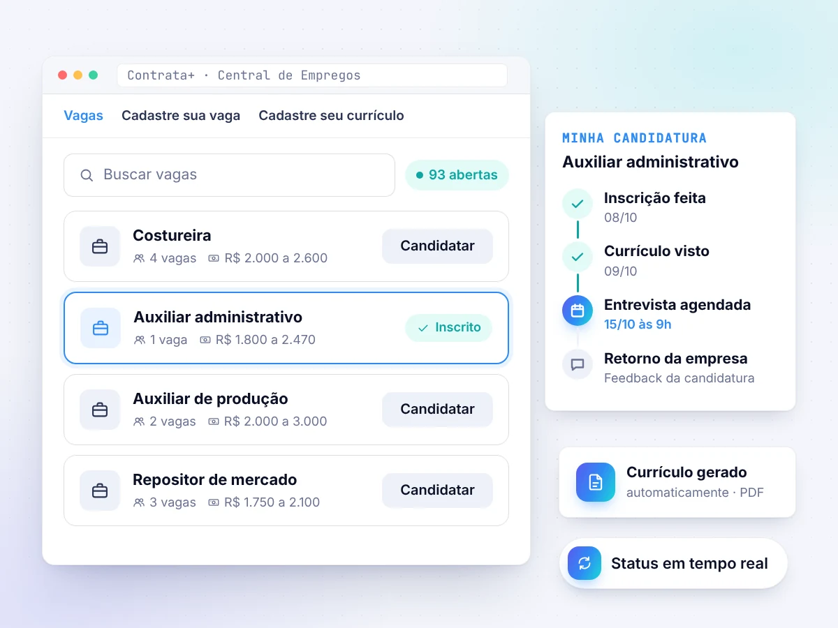 Portal do Contrata+ (ilustração)