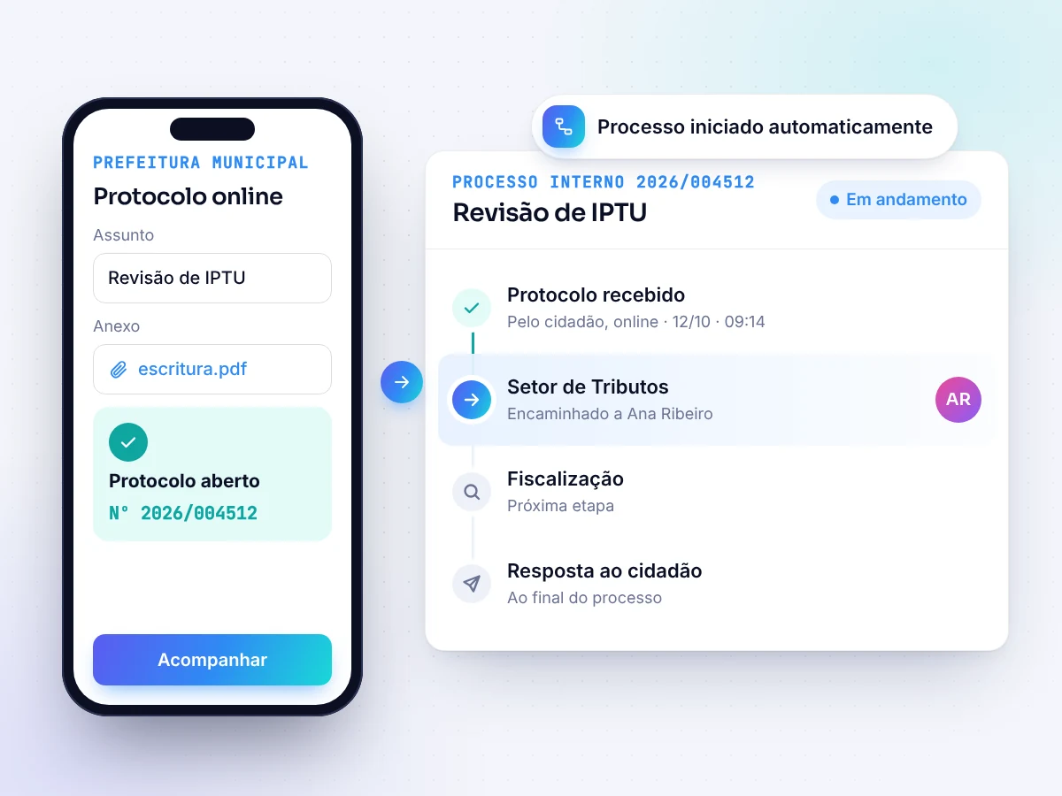 Protocolo online (ilustração)