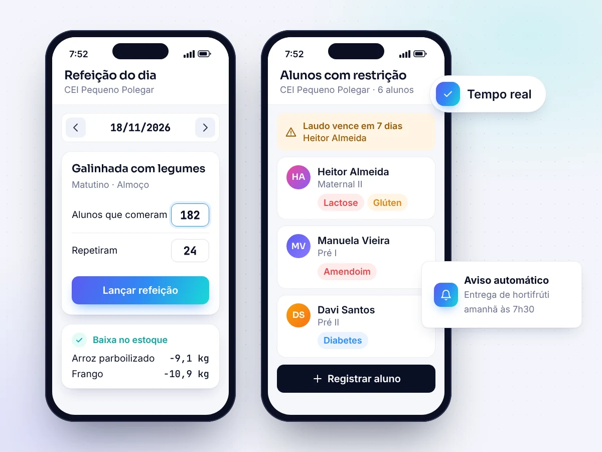 App da Merendeira e Diretora (ilustração)