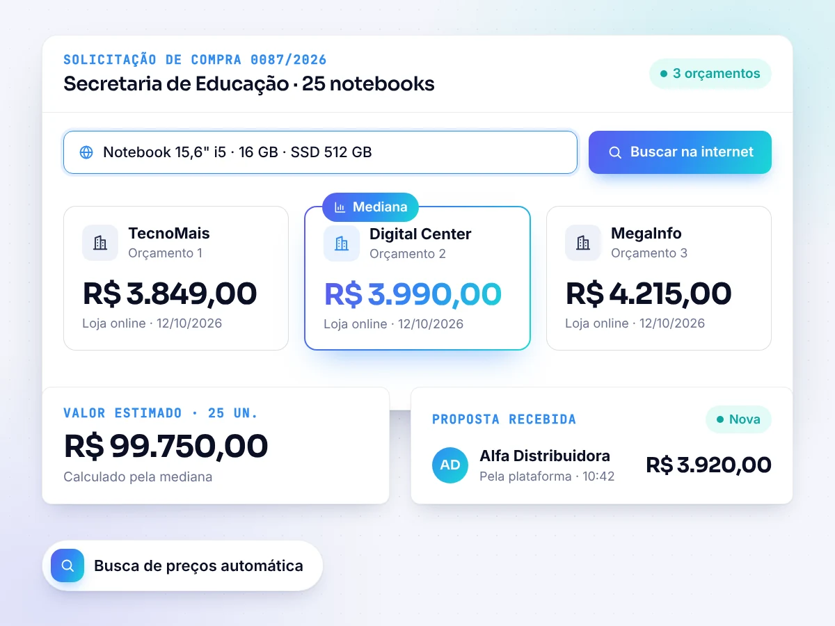 Solicitações e orçamentos (ilustração)