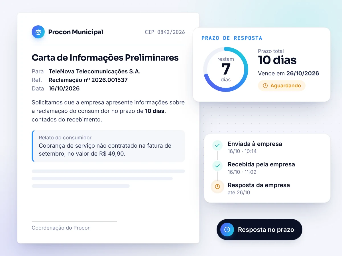 Notificações às empresas (ilustração)