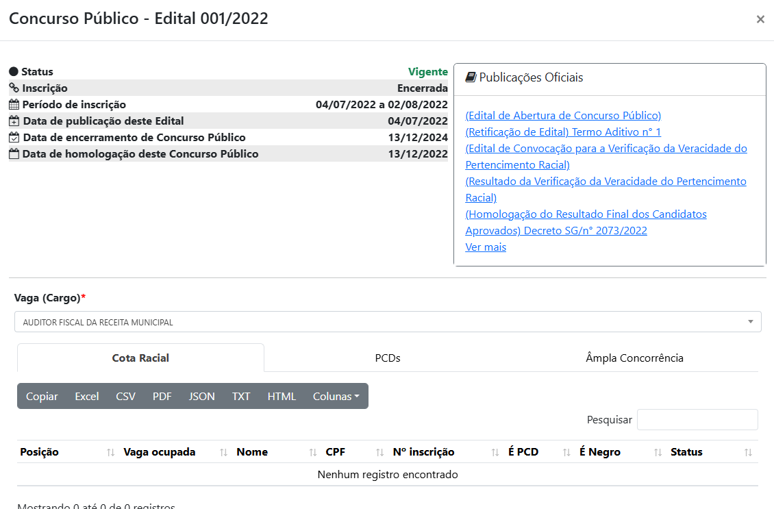 Processo Seletivo